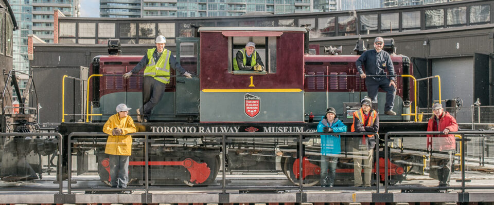 Members of the restorations crew with our locomotive No.1. Photo by Neil Walsh