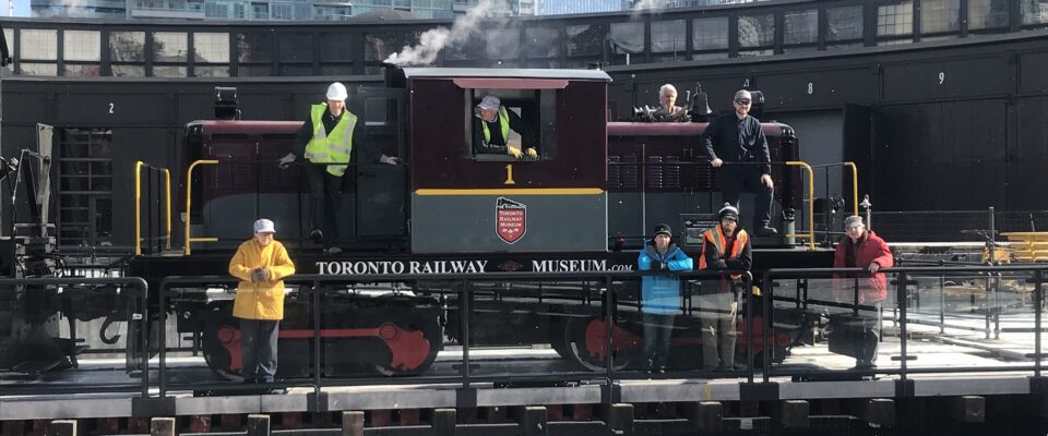 Volunteers are at the heart of the Toronto Railway Musuem, pictured here on our locomotive.